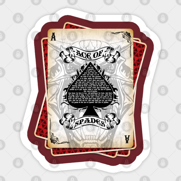 The Ace of Spades - Cards Sticker by HappyLlama